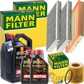 MANN INSPEKTIONSPAKET+7L MOTUL EFE 5W-30 ÖL passend für BMW 5er E60 E61 523-530i