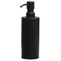 Seifenspender Edelstahl Zylinder von AMARE in schwarz 310 ml, innen Kunststoff