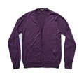 Burberry London Damen Strickjacke Violett Indigo 100% Kaschmir. Größe M/UK 12.