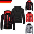 Herren Jogginganzug Trainingsanzug Sportanzug Fitness Kapuzenpullover Hoodie Zip