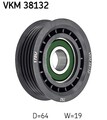 SKF Umlenk-/Führungsrolle Keilrippenriemen VKM 38132 für VANEO W245 W169 KLASSE