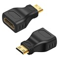 Premium HDMI auf mini HDMI Adapter Typ A Buchse zu Typ C Stecker vergoldet Speed