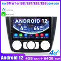 Octa Kern 4G+64G Android 12 Autoradio Carplay GPS Navi BT Für BMW e81 e87 2004