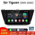 DAB+ 2+64GB Android 13 Autoradio Carplay GPS WIFI DAB BT Für VW Tiguan 2016-2020