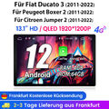 13.1" Carplay Android 12 Autoradio Für Fiat Ducato GPS Navi WIFI 4G BT DAB+ SWC