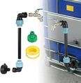 IBC Schwanenhals & 3/4 Auslaufhahn Adapter Für Container Zubehör Regenwassertank