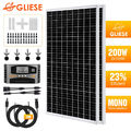200W Watt Solarpanel Kit Mono Solarmodul Solaranlage Komplettpaket Wohnmobil RV