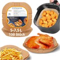 Backpapier für Heißluftfritteuse 20x20cm, Antihaft, 100 Stück, kompatibel mit...