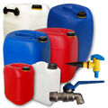 Kanister (natur, blau, weiß, rot) mit Zubehör Metallhahn 3 5 10 20 30 60 Liter