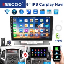 DAB+ Android 14 Autoradio Carplay GPS NAVI BT Kam Für Opel Astra J Buick Excelle