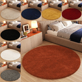 Runder Teppich Langflor Shaggy Einfarbig Modern Wohnzimmer Schlafzimmer ÖKOTEX