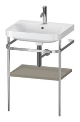Duravit Happy D.2 Plus C-Shaped Set mit Metallkonsole mit Hahnloch 575 x 490...