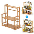 3 Etagen Gewürzregal Gewürzständer Küchen Organizer Gewürzhalter Holzregal Neu