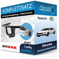 Für Skoda Octavia Fliessheck 12- AUTO HAK Anhängerkupplung starr + 7polig E-Satz