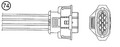 NTK Lambdasonde Sensor Abgassteuerung 1995 für OPEL OMEGA V94 Caravan CORSA X01