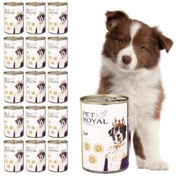 48 x 400g Hundefutter Pet Royal Kalb Premium Nassfutter getreidefrei Dosen