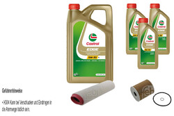 FEBI BILSTEIN Inspektionspaket 8L CASTROL EDGE 5W-30 M für BMW 5er Touring E39