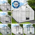 BRAST® Gewächshaus Aluminium mit Fundament | 40 Modelle | rostfrei wetterfest