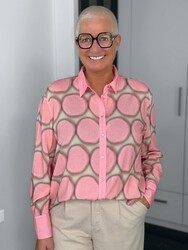 Emily Van Den Bergh - Bluse Maxi-Dot / rosé-sand