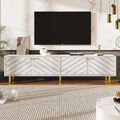 Lowboard TV Board, Moderner TV Schrank mit 4 Türen Fernsehschrank Fernsehtisch