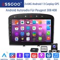 DAB+ 64G Apple Carplay Android 13 Autoradio GPS Nav Kam Für Peugeot 308 408 RCZ