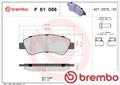 Brembo P61066 Bremsbelagsatz für Scheibenbremse Bremsbelagsatz 