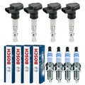 4x ERA Zündspule +4x BOSCH Zündkerze Doppel Iridium für Ford Mondeo IV Turnier