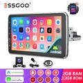 Autoradio 32G KAM Android 14 Carplay GPS Navi MIC 1DIN 360° Drehbarer Bildschirm