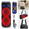 Tragbarer Bluetooth 5.0 Lautsprecher Subwoofer Musikbox RGB mit Mikrofon Stereo