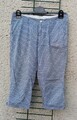Damen Hose Stoffhose Capri "Esprit" Gr. 40 Blau-Weiß kariert nagelneu
