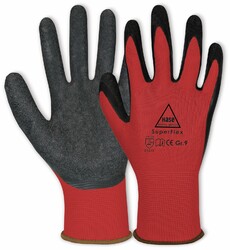 HASE SAFETY GLOVES Latex-Arbeitshandschuhe Superflex, EN 388, EN 420, Größe 10