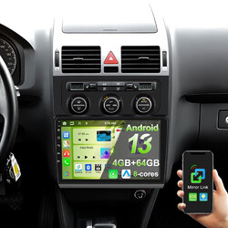 4+64G Für VW Touran 1T1 1T2 1T3 2003-2010 Android 13 Autoradio GPS Apple Carplay