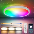 RGBW LED Deckenleuchte Dimmbar Deckenlampe Wohnzimmer Badlampe mit Fernbedienung