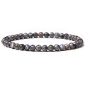 Labradorit Edelstein Perlenarmband 4mm elastisches Band Damen Herren Armband NEU