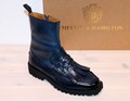 MELVIN & HAMILTON Leder Stiefelette Booties Fransen Zipper - GIANNA 22 Navy Neu!