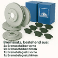 ATE Bremsensatz Bremsscheiben & Bremsbeläge Vorne + Hinten für Mazda Ford