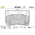 1x Bremsbelagsatz, Scheibenbremse VALEO 301888 passend für LEXUS