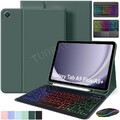 QWERTZ Bluetooth Tastatur Hülle Maus Für Samsung Galaxy Tab A9 A8 A7 S9 FE S8 S6