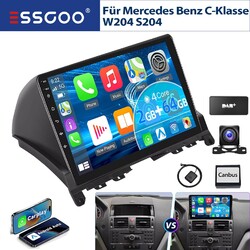 DAB+ 64G Android 13 Carplay Autoradio NAVI Für Mercedes Benz C Klasse W204 S204