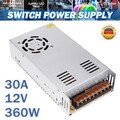 12V DC 360W 30A LED Netzteil Trafo Schaltnetzteil Adapter Power Supply LED Strip