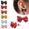 Ohrstecker Ohrringe Schleife Schleifenohrringe Punkte Retro Rockabilly Gothic