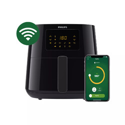 Philips Essential Airfryer Heißluftfriteuse, App, 1.2 kg, Schwarz (HD9280/90R1)Zertifiziert – Refurbished | 2 Jahre Philips Garantie