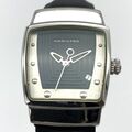 Hamilton Everest 6329 Silber Schwarz Lederband Quarz Kollektion Uhr mit W136