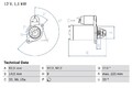 Starter Bosch für Audi 100 C4 Avant Kombi Stufenheck Limo 1998-2004 0986016330
