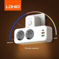 2-fach Mehrfachsteckdose Steckdose Adapter mit USB-A+C LED Wandmontage Ladegerät