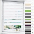 Duo-Rollo Doppelrollo Klemmfix, ohne Bohren, blickdicht, mit Montageschiene