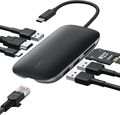 Aukey CB-C71 USB-C Hub 8 in 1 SD microSD 4K HDMI 3x USB-A Ethernet USB-C i33