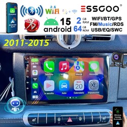 Für Smart Fortwo 451 2011-2015 Android15 Autoradio 64G AI kamera GPS Nav CarPlay