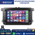 7" Carplay Android 14 Autoradio 32GB NAVI KAM Für 2 DIN VW GOLF 5 6 Passat Polo