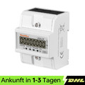 LCD Drehstromzähler Stromzähler 3 Phasen 4 Draht 80A Geeicht Für Din Hutschiene
